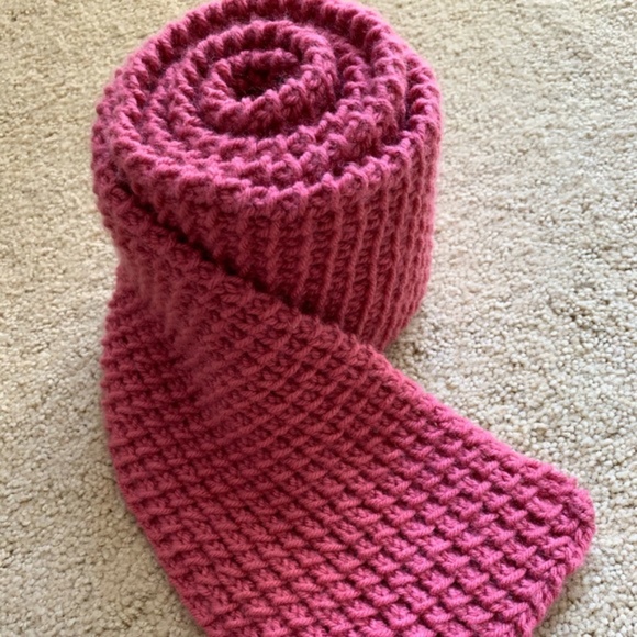 Handmade Accessories - Handmade Pink Knit Scarf